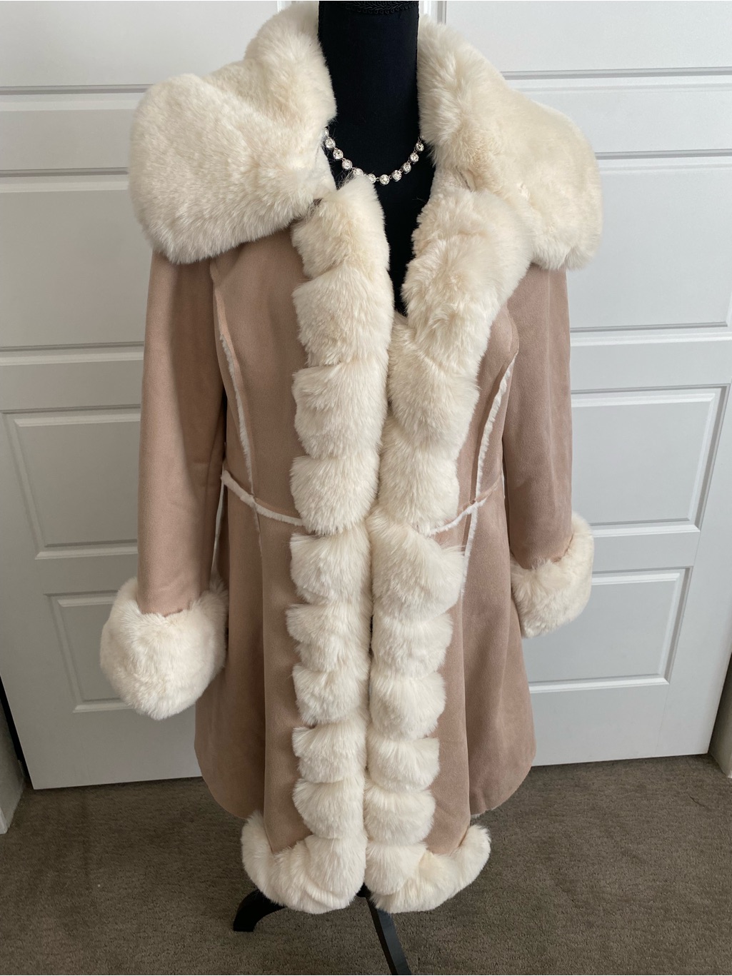 Gorgeous Faux Fur/Suede Blush Pink Jacket